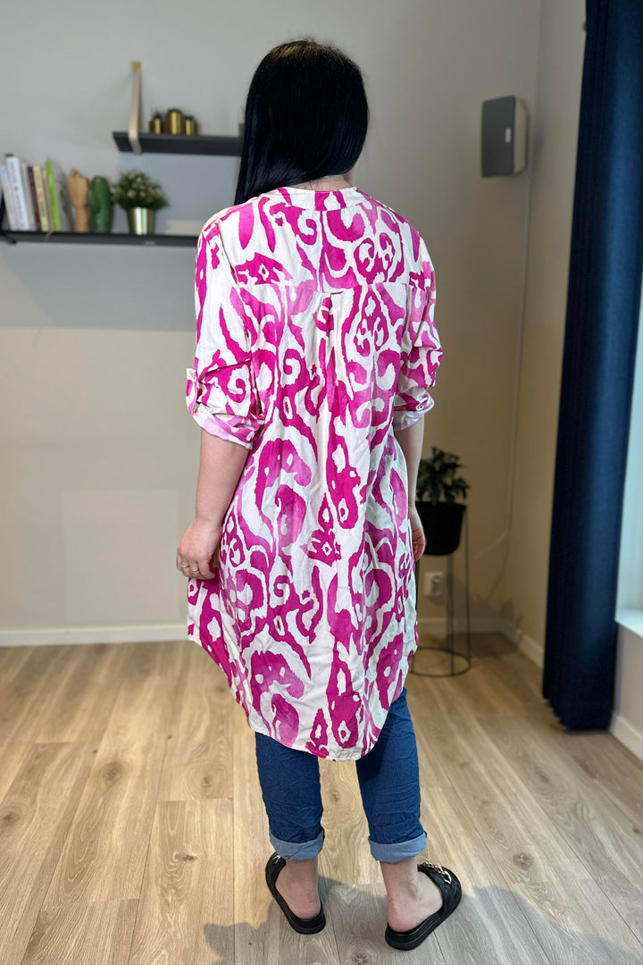 Made In Italy Fiona Lang Bluse Rosa