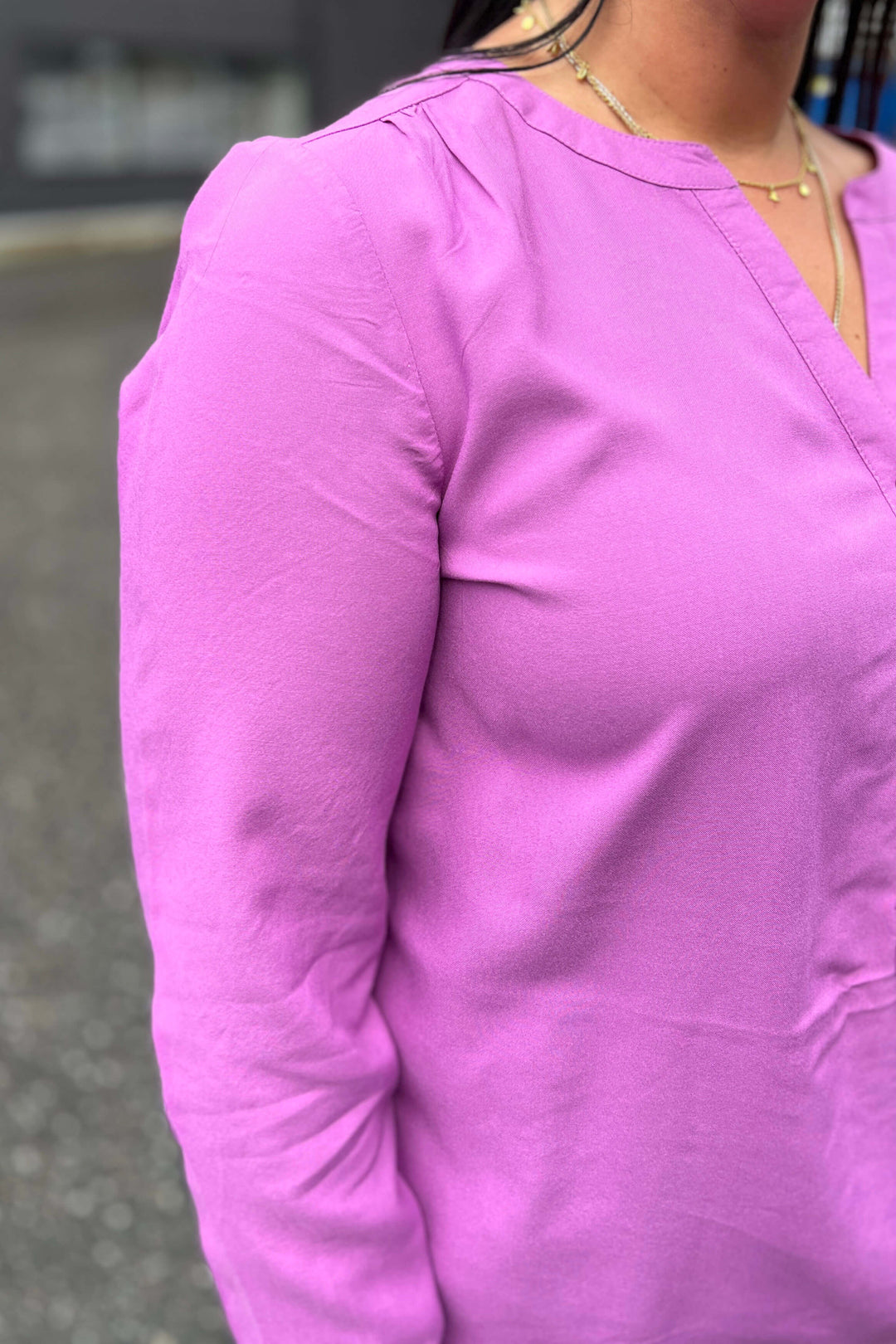 Street One Bluse Bamika Solid Purple – Dysvik Clothing