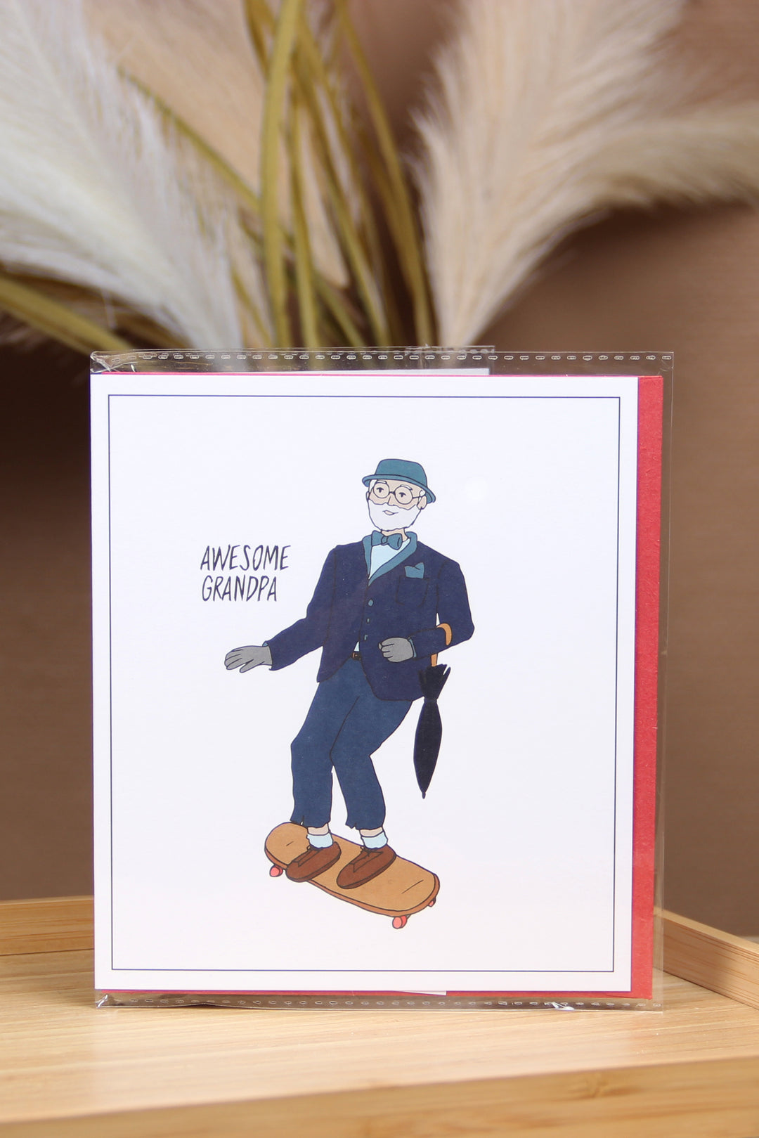The Gift Label Kort Greeting Card - Awesome Grandpa