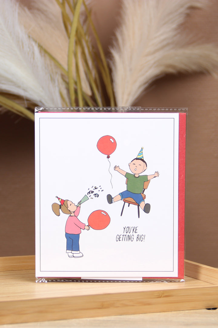 The Gift Label Kort Greeting Card - You're Getting Big