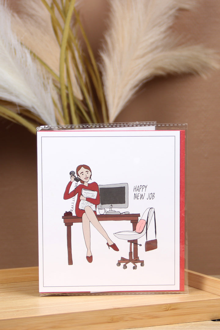 The Gift Label Kort Greeting Card - Happy New Job